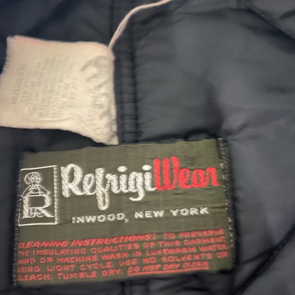 Vintage medium Refrigiwear winter snowsuit blue double zip leg snowmobile ice - Picture 9 of 14